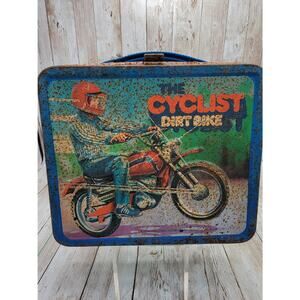 1979 The Cyclist - Dirt Bike/Moped Lunchbox No Thermos